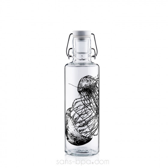 Gourde verre 600 ml JELLY FISH