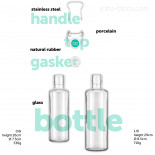 Gourde verre 600 ml JELLY FISH
