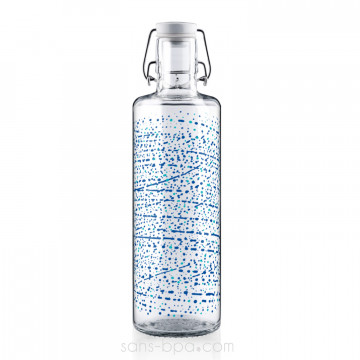Gourde verre 1000 ml FLOWER OF LIFE