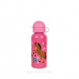 Gourde inox 400 ml - Cheval ROSE