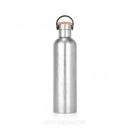 Bouteille isotherme inox 500 ml Label'Tour - ELEPHANT NOIR