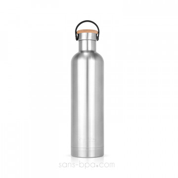 Bouteille isotherme inox 500 ml Label'Tour - ELEPHANT NOIR 2