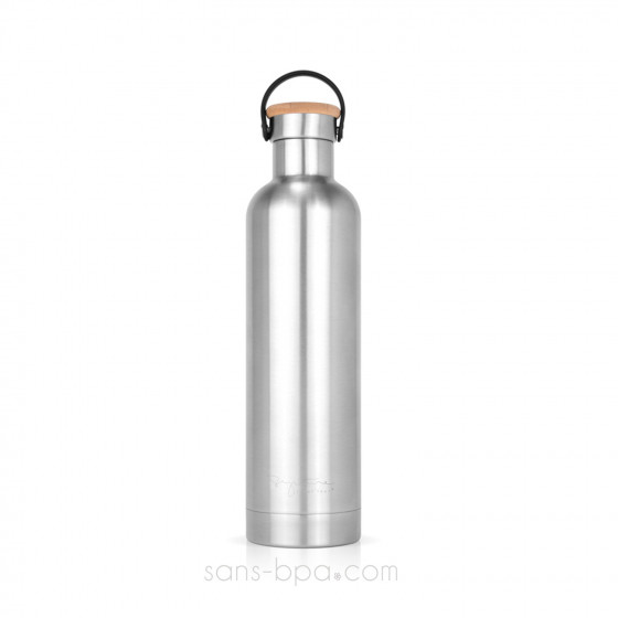 Bouteille isotherme inox 500 ml Label'Tour - ELEPHANT NOIR