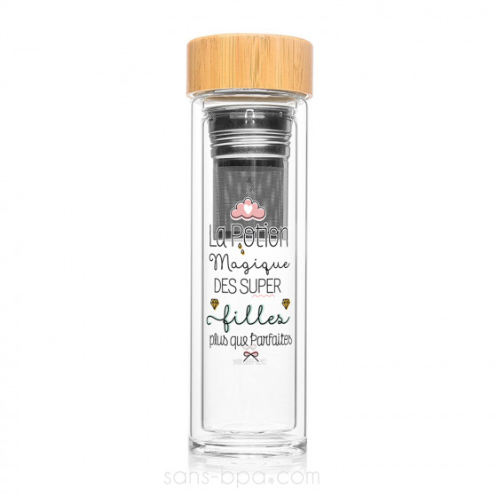 Bouteille à infusion verre isolé 400 ml - POTION MAGIQUE