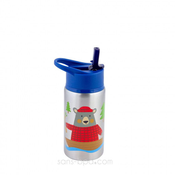 Gourde paille inox 525ml - Requin