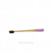 Brosse à dents bambou - RONDOCOLOR - Rose sauvage