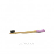 Brosse à dents bambou - RONDOCOLOR - Rose sauvage