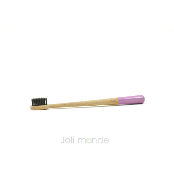 Brosse à dents bambou - RONDOCOLOR - Rose sauvage