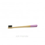 Brosse à dents bambou - RONDOCOLOR - Rose sauvage