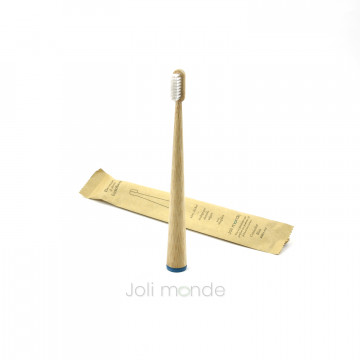 Brosse à dents bambou - CONICOLOR - Bleu canard - JOLI MONDE