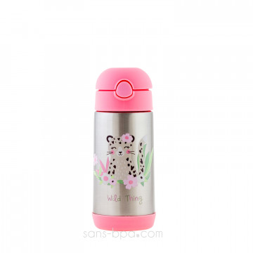 Gourde paille inox isotherme 350ml - Train