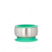Bol inox isolé à ventouse & sa cuillère bébé