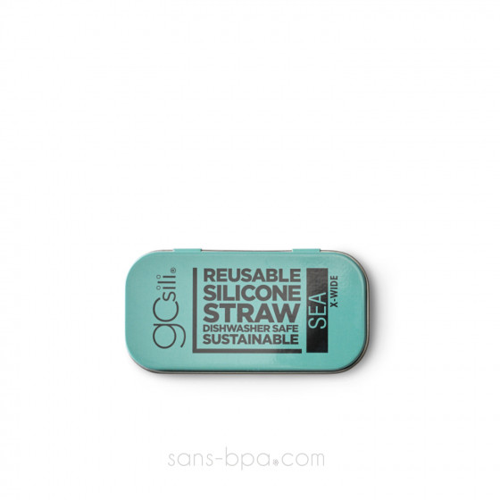 Paille nomade Smoothie - silicone LIME
