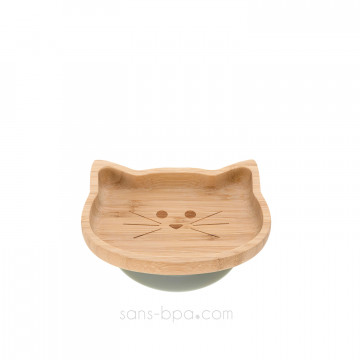 Bol bambou à ventouse Petit Chat