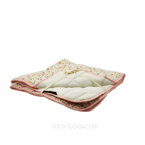 Couverture matelassée coton bio - Flower