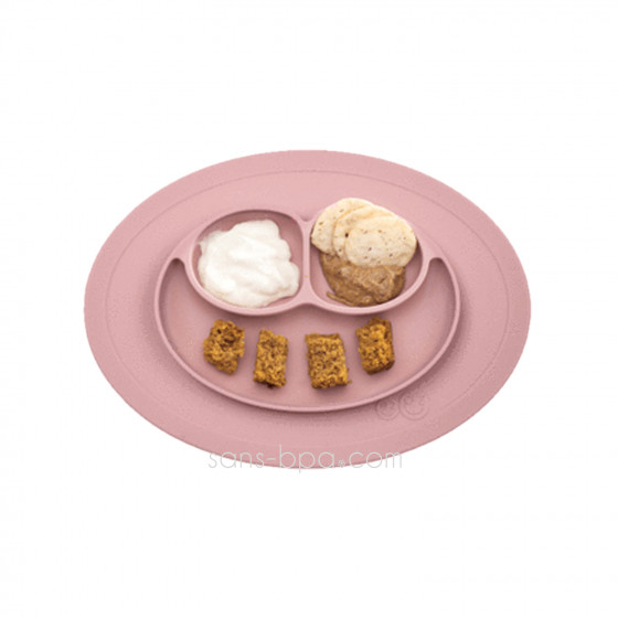 Assiette antidérapante Mini Mat - Rose