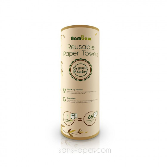 20 essuie-tout lavables en bambou