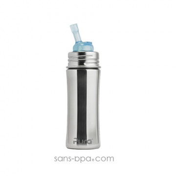 Biberon paille inox 325 ml - Nature 2