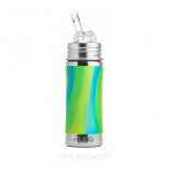 Biberon paille inox 325 ml - Nature