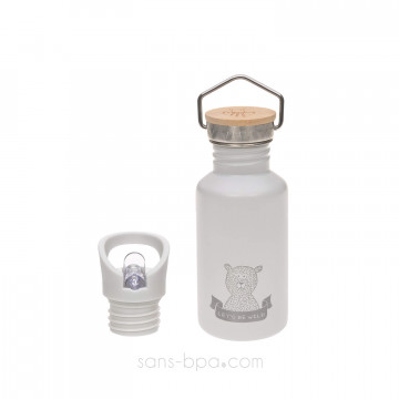 Gourde inox 500 ml - Ours gris