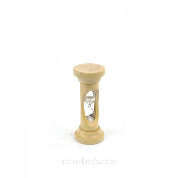 Sablier bois & verre 3 minutes Chronomètre