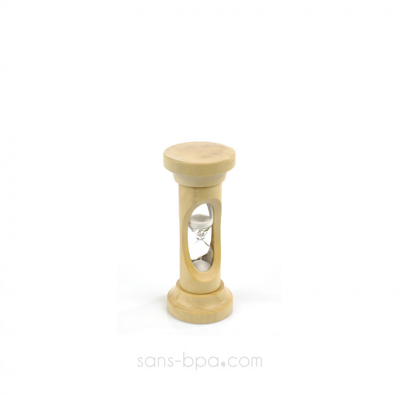 Chronomètre - Sablier bois & verre 3 minutes