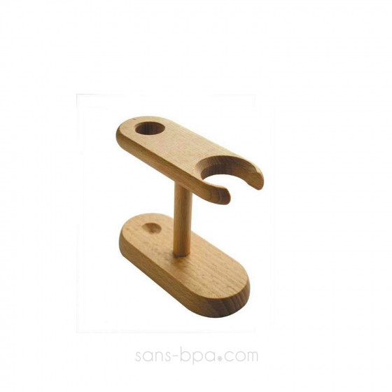 Support blaireau ou brosse à dents bois