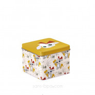 Boite métal cube LAPIN