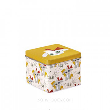 Boite métal cube LAPIN