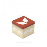 Boite métal cube Coquillage d'automne