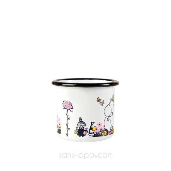 Timbale fer émaillé - Moomin Blanc
