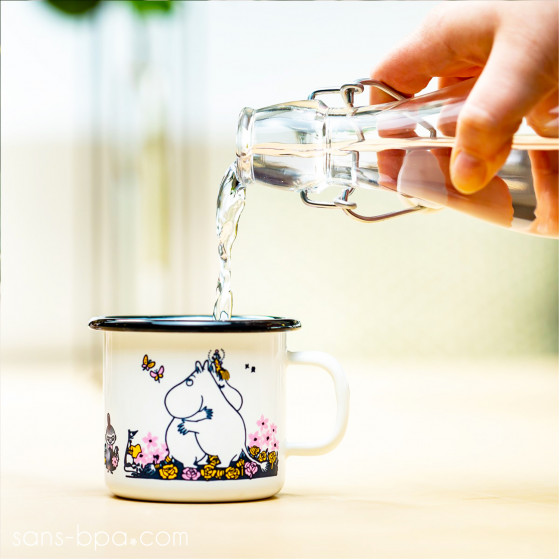 Timbale fer émaillé - Moomin Blanc
