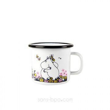 Timbale fer émaillé - Moomin Blanc