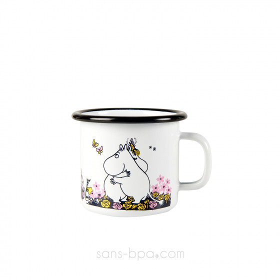 Timbale fer émaillé - Moomin Blanc