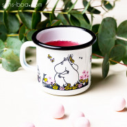 Timbale fer émaillé - Moomin Blanc