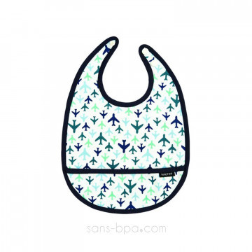 Bavoir pochette coton enduit Bio - AVIONS