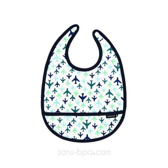 Bavoir pochette coton enduit Bio - AVIONS