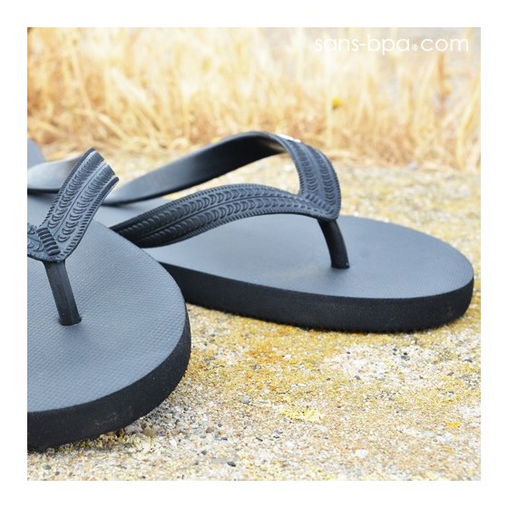 Tongs naturelles BLACK