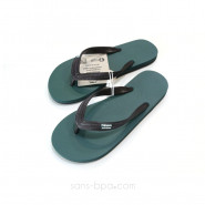 Tongs naturelles BAMAKO (noir) . HIPPOBLOO