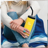 Lot 4 pailles inox embout silicone ~ Modèle SMOOTHIES