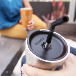 Lot 4 pailles inox embout silicone ~ Modèle SMOOTHIES