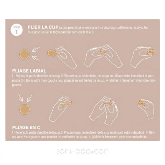 Coupe menstruelle caoutchouc naturel . Flux léger . Loop Cup Hévéa