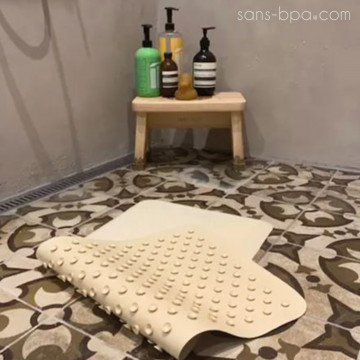 Tapis de bain caoutchouc XL - Sable . HEVEA 2