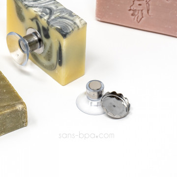 Ventouse porte-savon aimantée