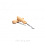 ESCURETTE cure-oreille  réutilisable inox & bois