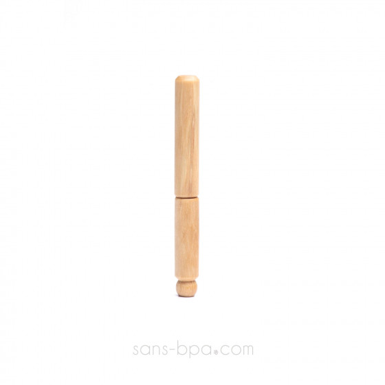 ESCURETTE cure-oreille  réutilisable inox & bois