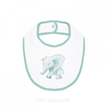 Bavoir coton BIO - ELEPHANT