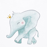 Bavoir coton BIO - ELEPHANT