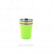 Lot de 4 P'tites timbales inox 180ml - LA MARINA