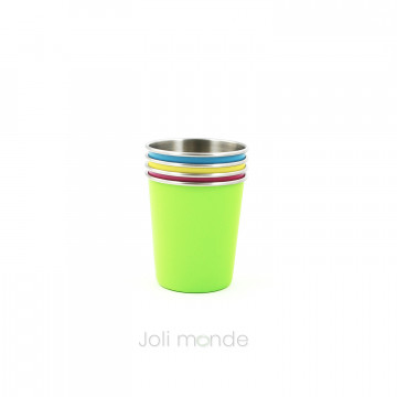 Lot de 4 P'tites timbales inox 180ml - LA MARINA 2